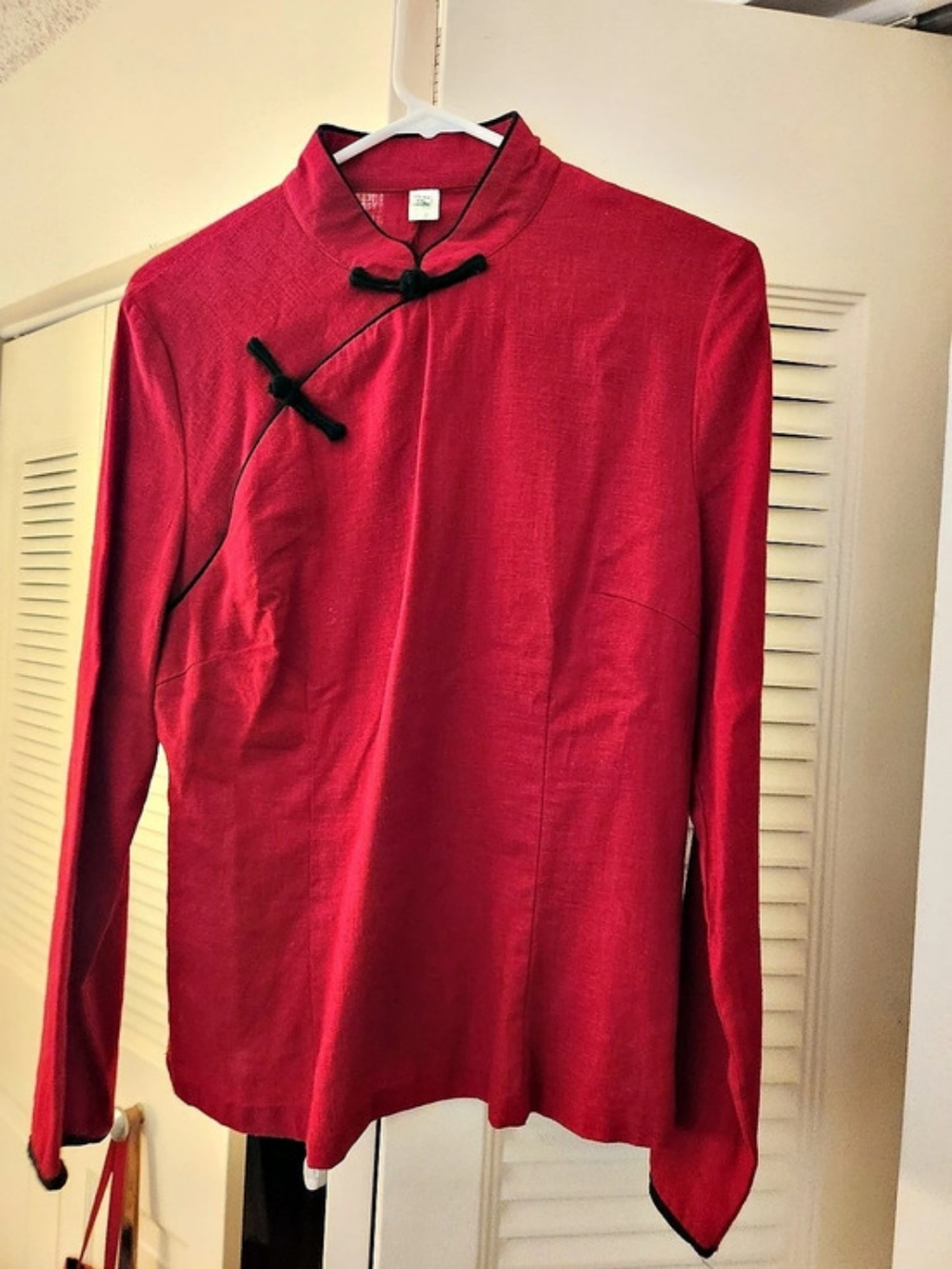 Mandarin Collar Long Sleeve Tunic Top